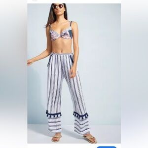 BEACHGOLD ANTHROPOLOGIE BEAUTIFUL Rosie Striped Pants . Size S/M . New